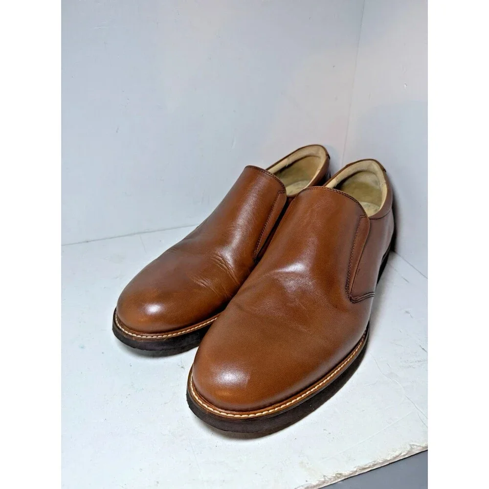 Samuel Hubbard Frequent Travel Shoes Men 15 Brown Leather Casual Loafer Portugal